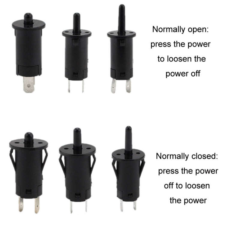 3pcs Refrigerator Door Light Switch Wardrobe Door Self-reset Switch, Size: Normally Open Large Bu...