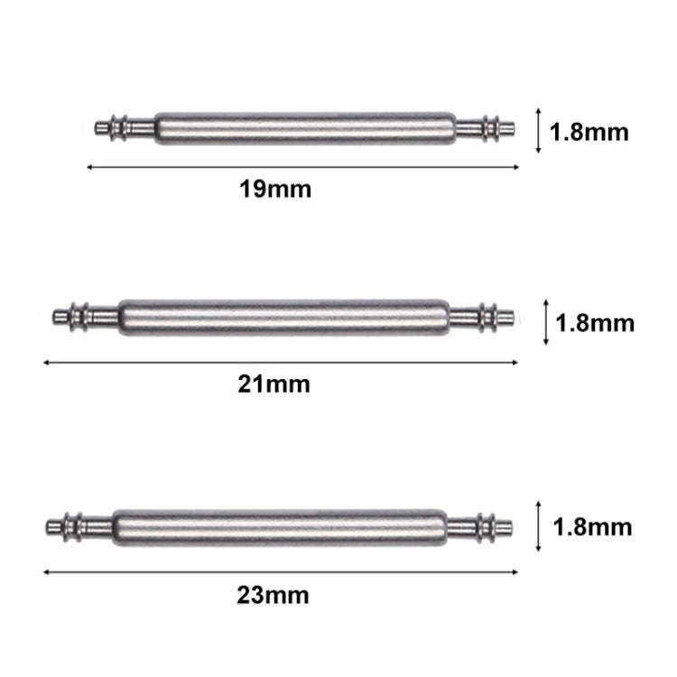 100pcs /Set 304 Stainless Steel Strap Connecting Rod Strap Switch Lugs, Spec: Double (1.8x19mm)