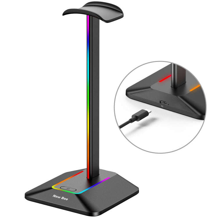 New Bee Dual Output Colorful Headset Display Rack HUB Expansion Headphone Holder, Color: Z9 Witho...