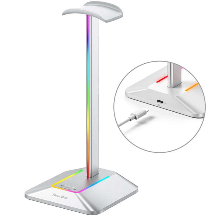 New Bee Dual Output Colorful Headset Display Rack HUB Expansion Headphone Holder, Color: Z9 Witho...