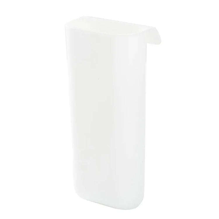 Desktop Computer Monitor Auxiliary Pen Holder Desk Adhesive Storage Box, Color: Trapezoid-White
