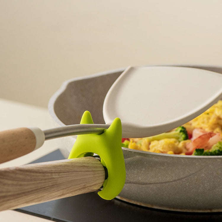 5pcs Kitchen Multifunctional Spatula Holder Household Spill Resistant Spoon Tray(Red)