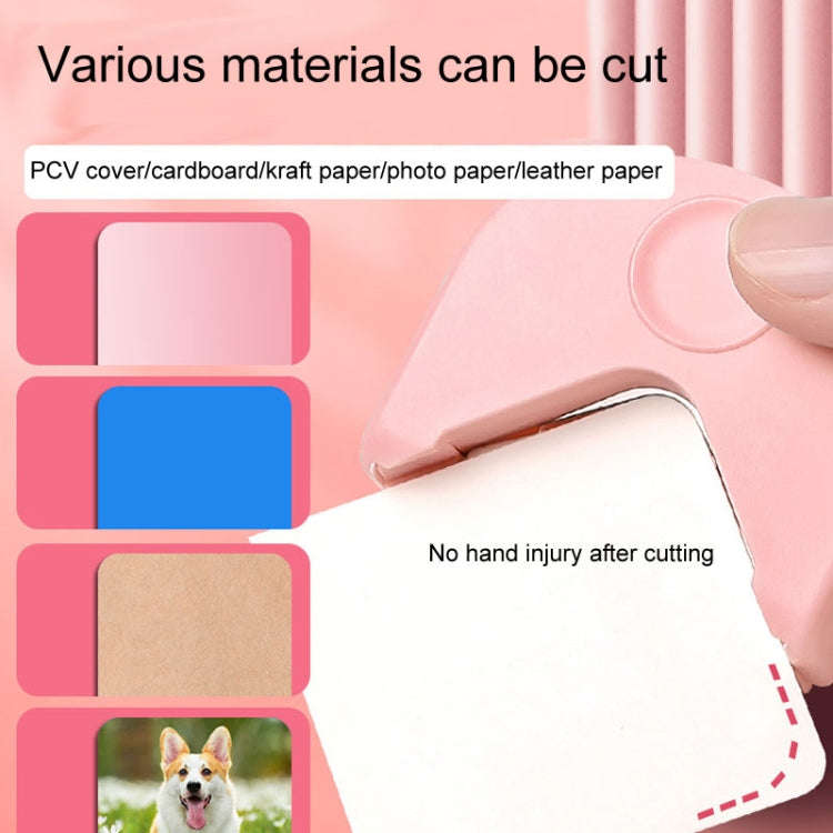 Round Corner Trimmer Chamferer Cardstock Photo PVC Card Corner Cutter(White)