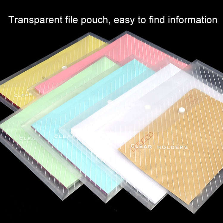 10pcs A4 Waterproof Transparent Thickened Folder Archive Bag(Ordinary Twill Style)