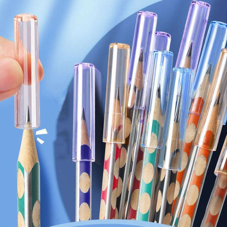20pcs /Bag Transparent Pen Caps Pencil Sleeves Protective Pencil Tip Cap(Color Mixed)
