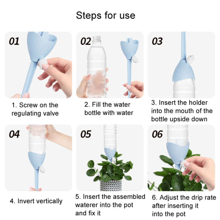 Home Watering Drip Waterer Automatic Watering Adjustable Soaker(Blue)