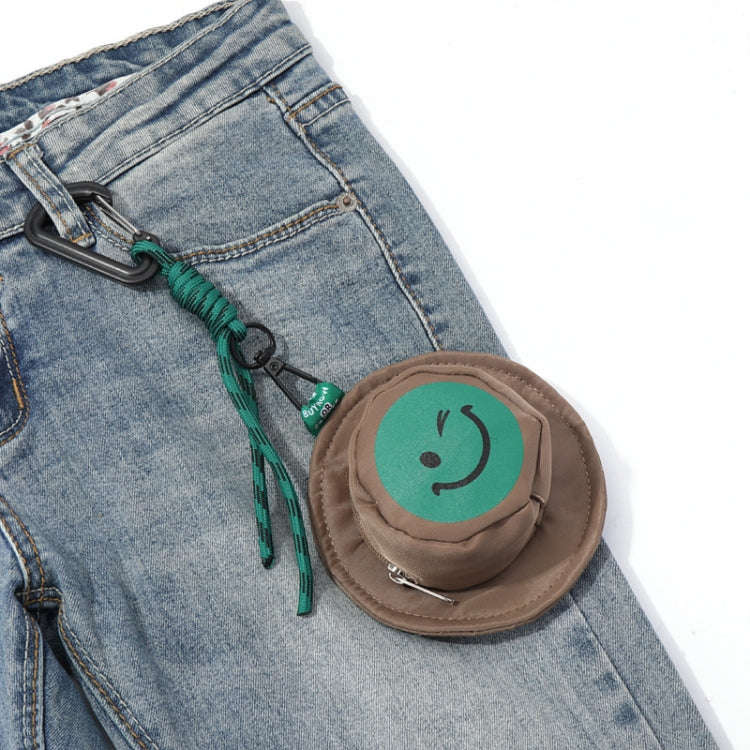 Portable Fisherman Hat Bag Coin Key Pouch Mini Bag Hanger, Color: Orange