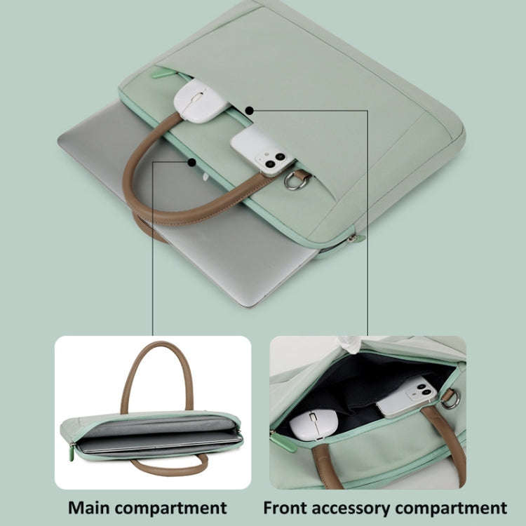 15 -16.1 Inch Oxford Cloth Laptop Bag Crossbody Carrying Case Briefcase(Gray)