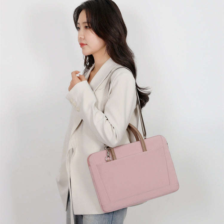 15 -16.1 Inch Oxford Cloth Laptop Bag Crossbody Carrying Case Briefcase(Gray)