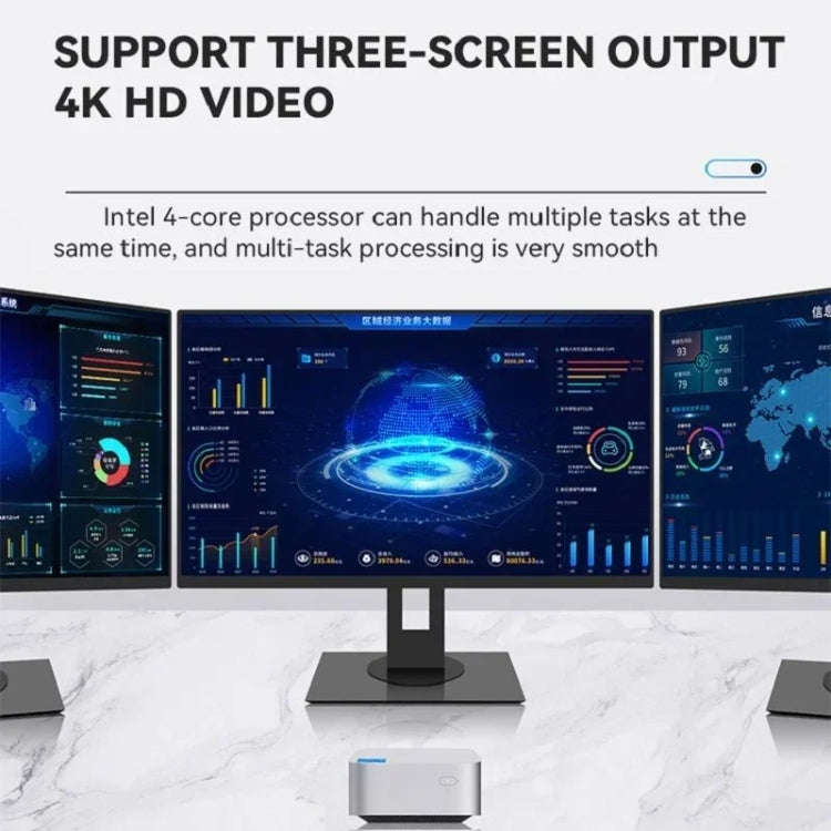 T8Plus Alder Lake-N100 4K Dual Band WIFI Bluetooth Office Game Portable Mini PC, Spec: 8G 128G EU...
