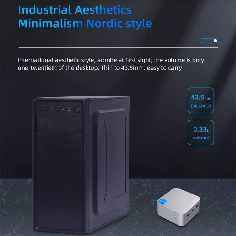 T8Plus Alder Lake-N100 4K Dual Band WIFI Bluetooth Office Game Portable Mini PC, Spec: 8G 128G EU...