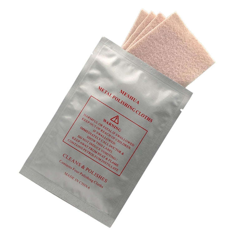 4pcs /Pack  MESHUA Polishing Cloths For Watches, Fine Metals, Jewelry Cleaner And Tarnish Remover...