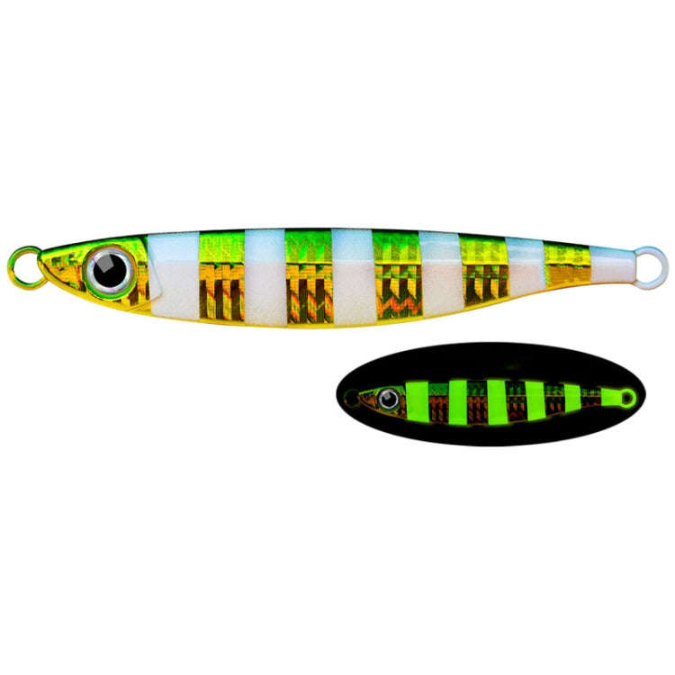 PROBEROS LF121 Fast Sinking Laser Boat Fishing Sea Fishing Lure Iron Plate Bait, Weight: 60g(Lumi...