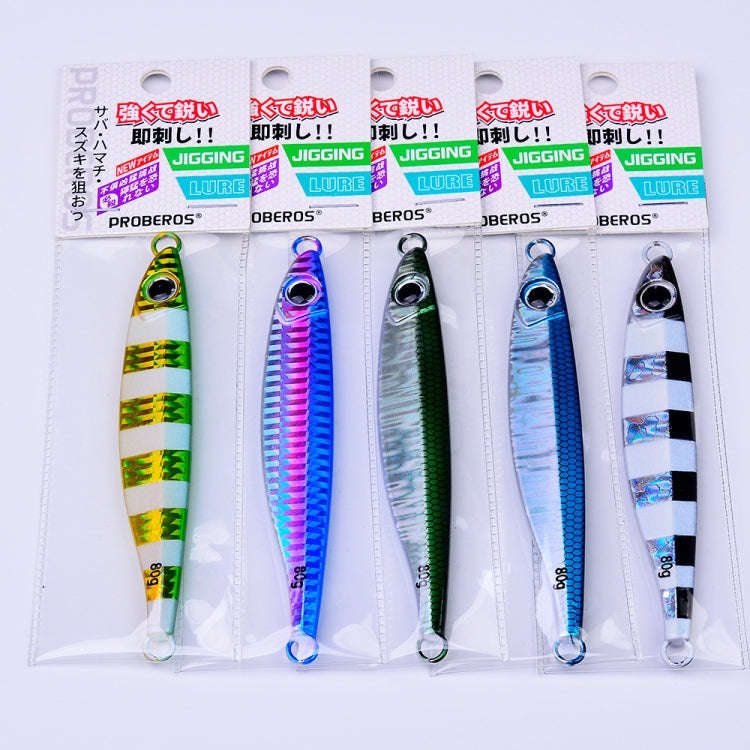 PROBEROS LF121 Fast Sinking Laser Boat Fishing Sea Fishing Lure Iron Plate Bait, Weight: 14g(Lumi...