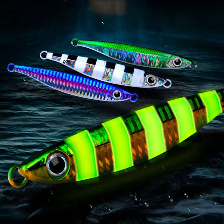 PROBEROS LF121 Fast Sinking Laser Boat Fishing Sea Fishing Lure Iron Plate Bait, Weight: 14g(Colo...