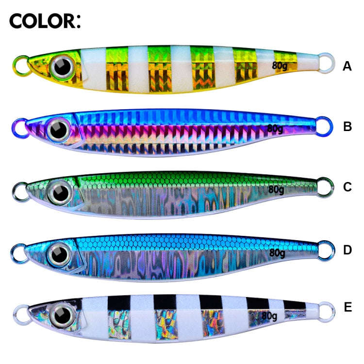 PROBEROS LF121 Fast Sinking Laser Boat Fishing Sea Fishing Lure Iron Plate Bait, Weight: 21g(Colo...