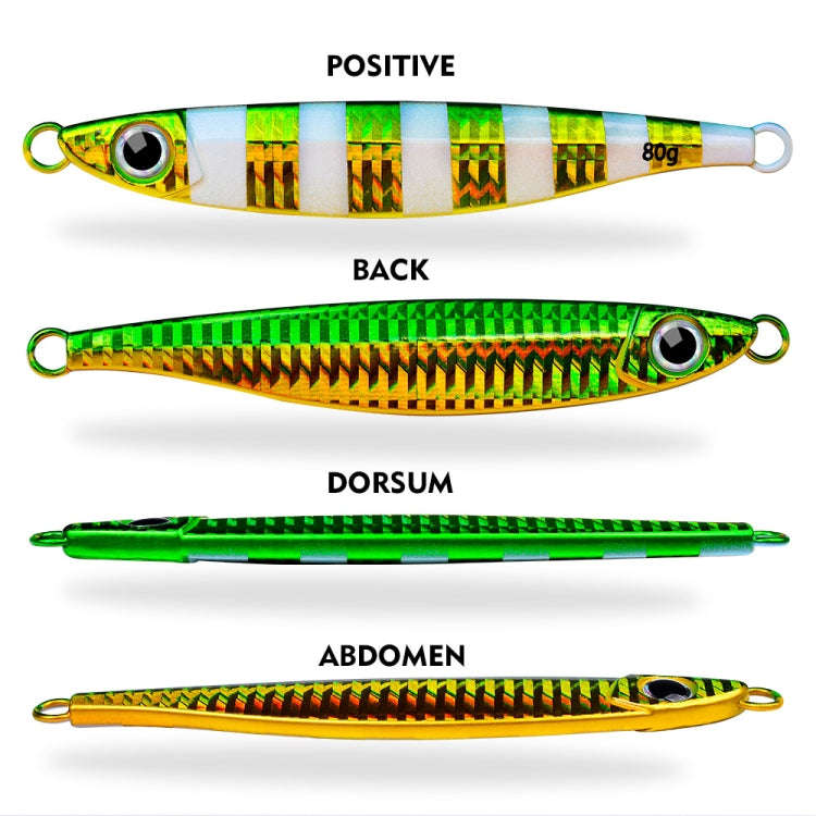 PROBEROS LF121 Fast Sinking Laser Boat Fishing Sea Fishing Lure Iron Plate Bait, Weight: 40g(Colo...