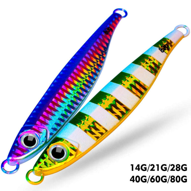 PROBEROS LF121 Fast Sinking Laser Boat Fishing Sea Fishing Lure Iron Plate Bait, Weight: 60g(Colo...