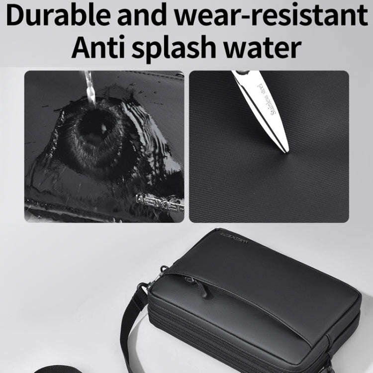 WEIXIER W128 Men Messenger Bag Outdoor Multifunctional Waterproof Wear-Resistant Shoulder Bag(Grey)