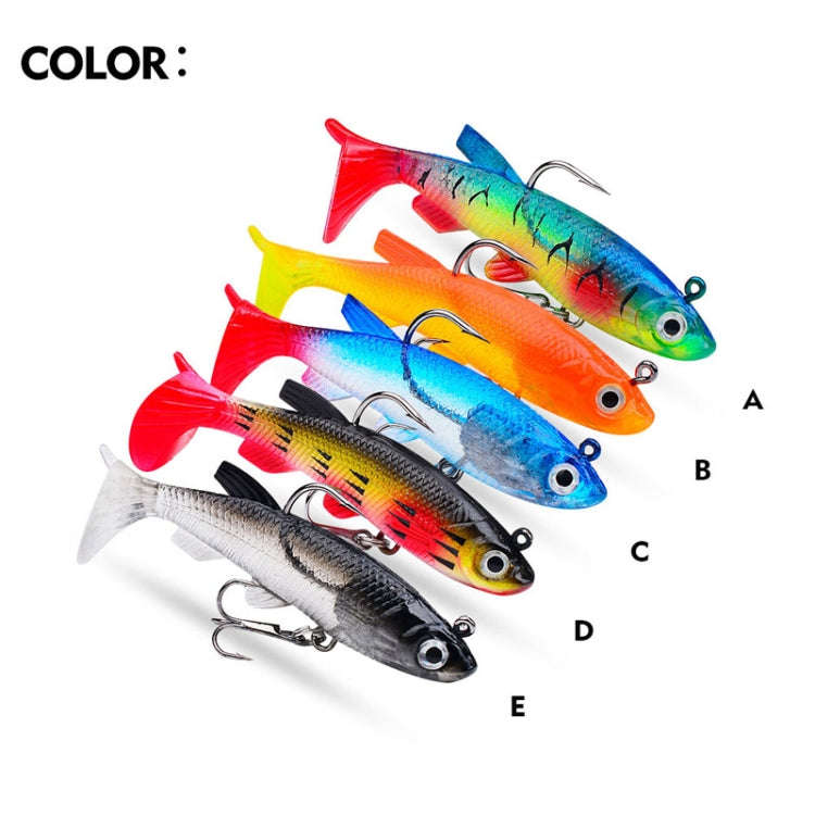 PROBEROS DW6087 T-Tail Lead Fish Soft Lure Sea Bass Boat Fishing Bionic Fake Bait, Specification:...