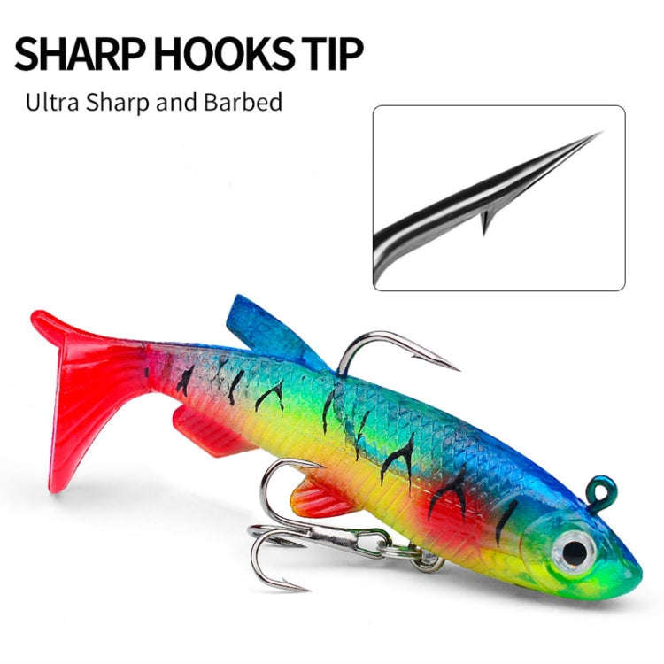 PROBEROS DW6087 T-Tail Lead Fish Soft Lure Sea Bass Boat Fishing Bionic Fake Bait, Specification:...
