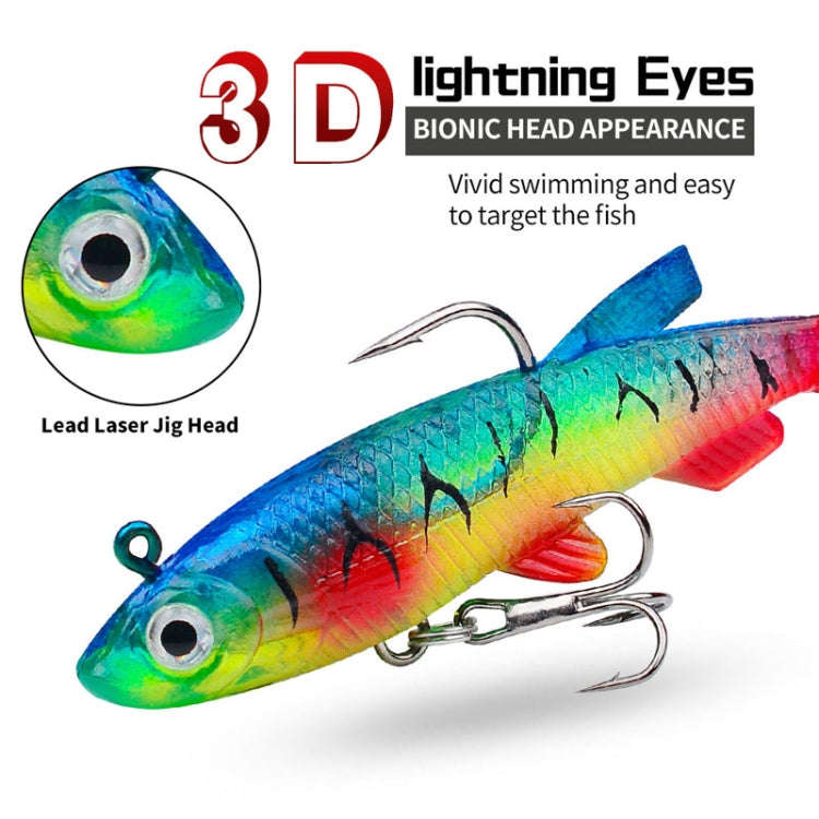 PROBEROS DW6087 T-Tail Lead Fish Soft Lure Sea Bass Boat Fishing Bionic Fake Bait, Specification:...