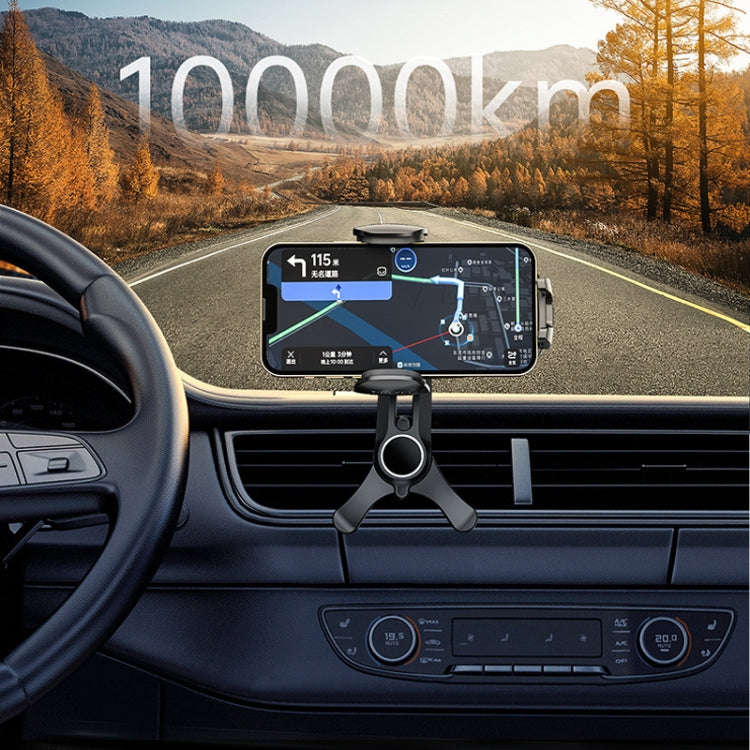Car Air-conditioning Vent Y-shaped Base Mobile Phone Holder, Color: Tenth Generation Balck