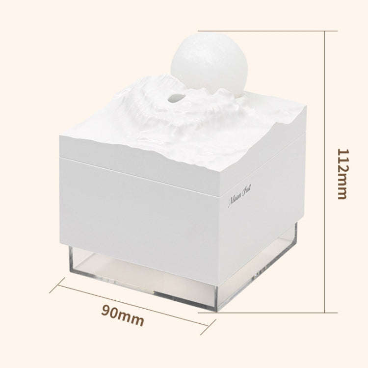 Moon Meteorite Mini Humidifier With Colorful Night Light(White)