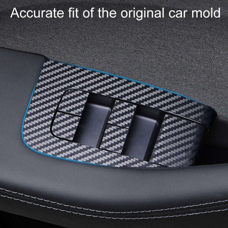 4pcs /Set For Tesla Model 3 Lift Window Button Sticker Car Interior, Style: Starry Line