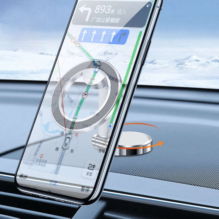 Zinc Alloy Car Screen Magnetic Mobile Phone Holder(Silver)