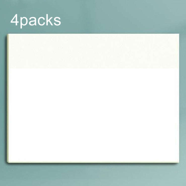 4packs Large Transparent Convenient Memo Stickers Student Notes Sticky Stickable Bookmarks