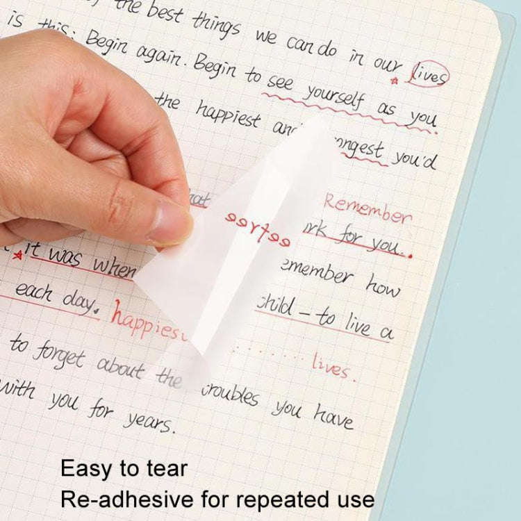 4packs Large Transparent Convenient Memo Stickers Student Notes Sticky Stickable Bookmarks