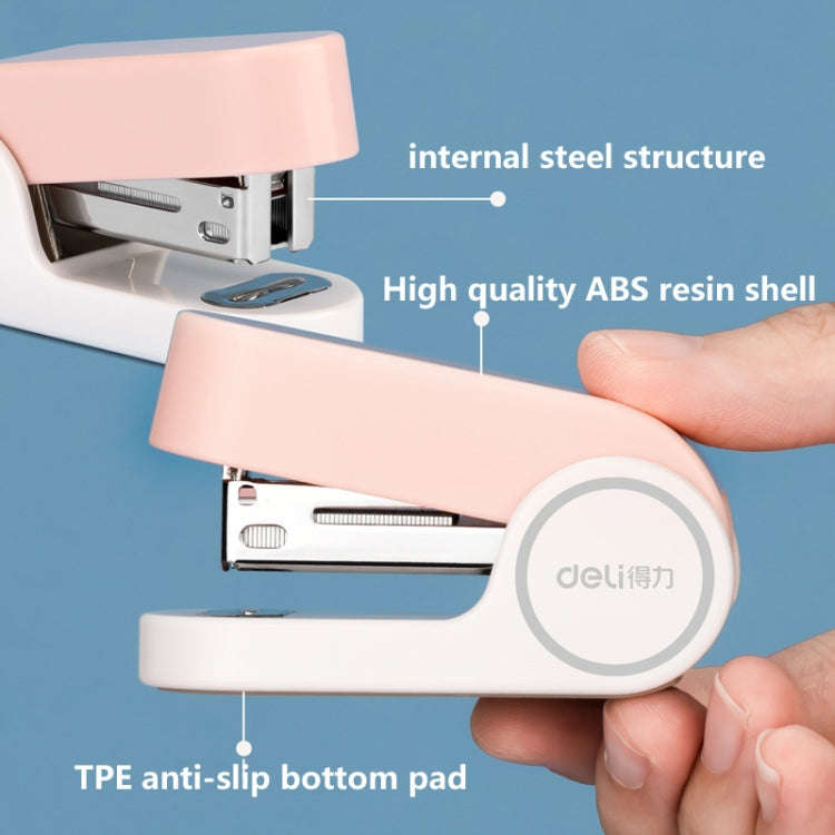 Deli Mini Stapler Includes 830 Staples ,12 Sheet Capacity(Blue)