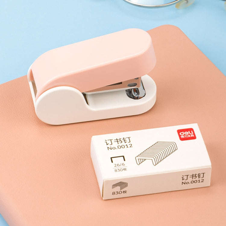 Deli Mini Stapler Includes 830 Staples ,12 Sheet Capacity(Blue)