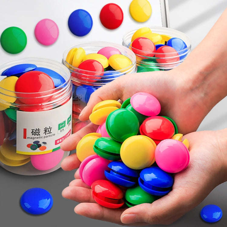 30pcs/ Box 40mm Round Colorful Conference Teaching Whiteboard Paper Magnetic Buckle