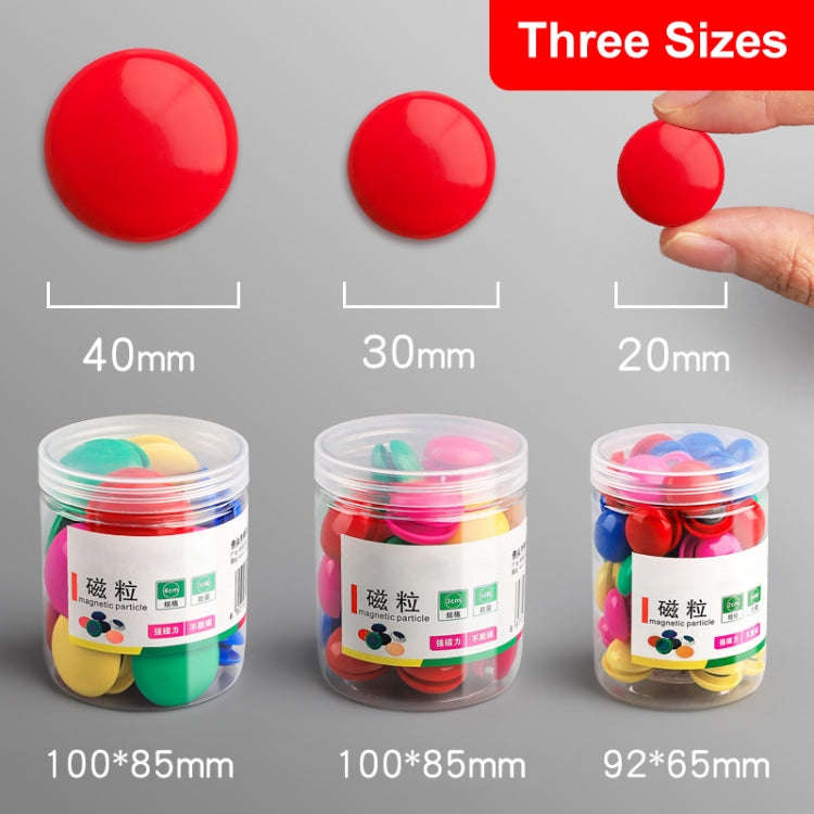 80pcs/ Box 20mm Round Colorful Conference Teaching Whiteboard Paper Magnetic Buckle