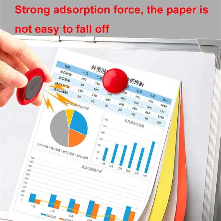 30pcs/ Box 40mm Round Colorful Conference Teaching Whiteboard Paper Magnetic Buckle