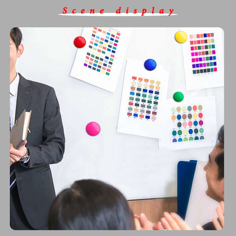 80pcs/ Box 20mm Round Colorful Conference Teaching Whiteboard Paper Magnetic Buckle