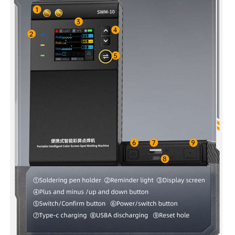 FNIRSI Small Handheld Portable Mobile Phone Lithium Battery Nickel Sheet Spot Welding Machine(SWM...