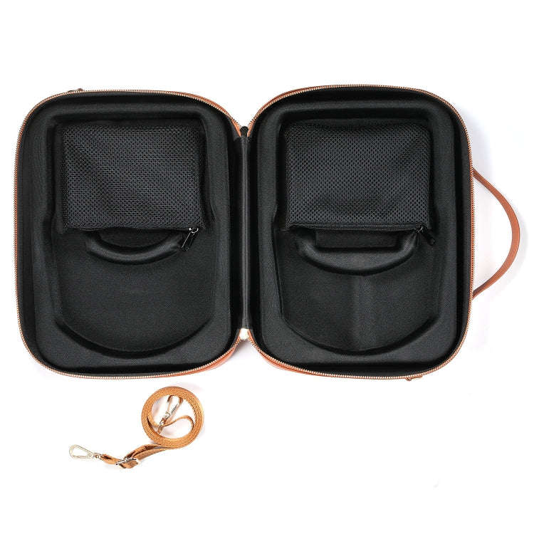 For Apple Vision Pro Headset Multifunctional Storage Bag Carrying Case(Brown)