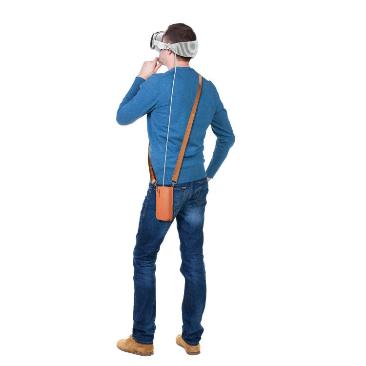 For Apple Vision Pro Headset Multifunctional Storage Bag Carrying Case(Brown)