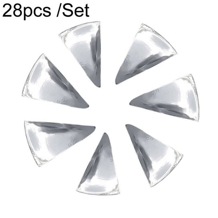 28pcs /Set For Tesla Model 3 Tire Sticker Modification Protective Film, Style: Electroplating Silver