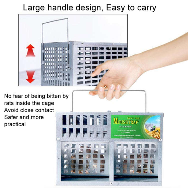Double Door Large Home Indoor Automatic Mouse Trap Cage Catch Mouse Trap
