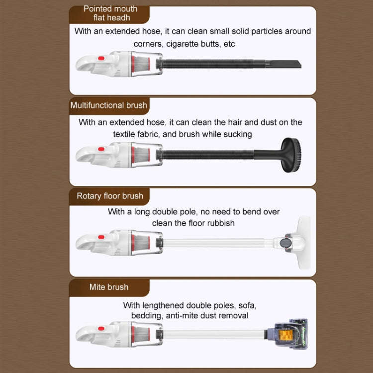 Handheld Household Vacuum Cleaner Car Small Powerful Dust Extractor, Model: Wireless Top Configur...