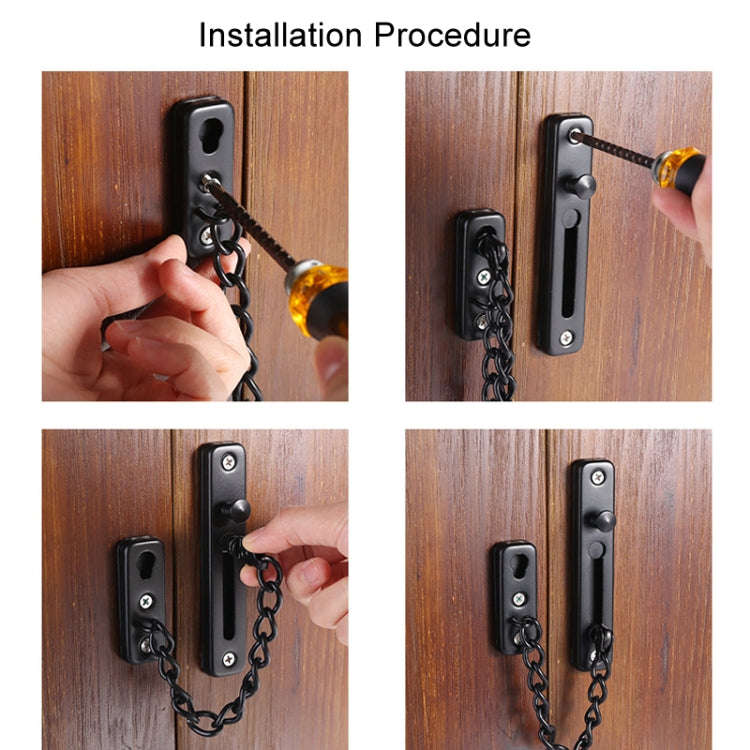 With Insurance Door Buckle Security Chain Anti-burglary Door Chain Latch Household Door Inside Re...