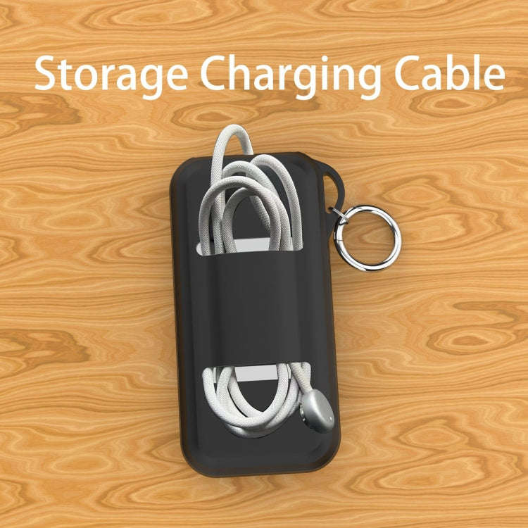 For Apple Vision Pro Accessories Power Protective Case Battery Silicone Storage Shell(Black)
