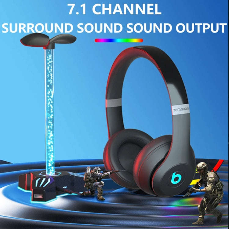 RGB Lighted Headphone Stand With Ambient Light USB Expansion Port Headphone Display Bracket, Styl...