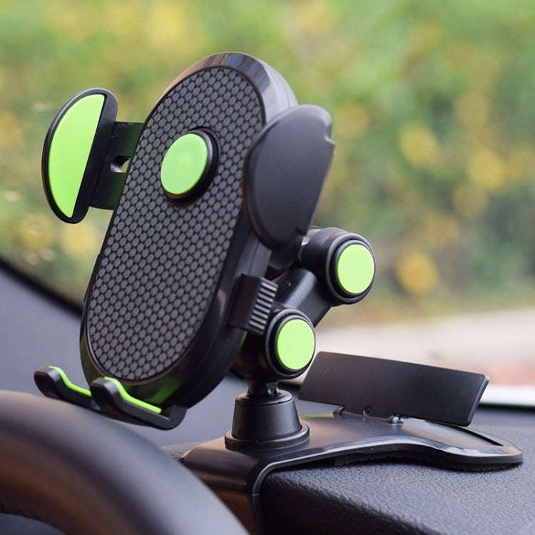 Car Dashboard Chuck Navigation Bracket Parking Number Plate(Green)