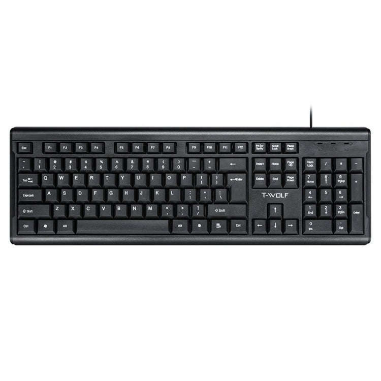 T-WOLF 104-keys USB Computer Office Home Wired Keyboard(T15)