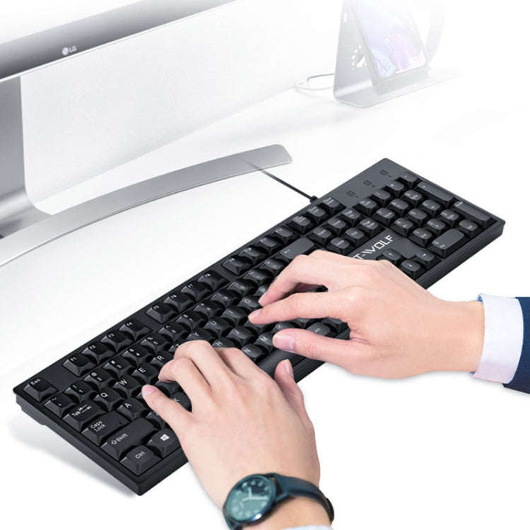T-WOLF 104-keys USB Computer Office Home Wired Keyboard(T15)